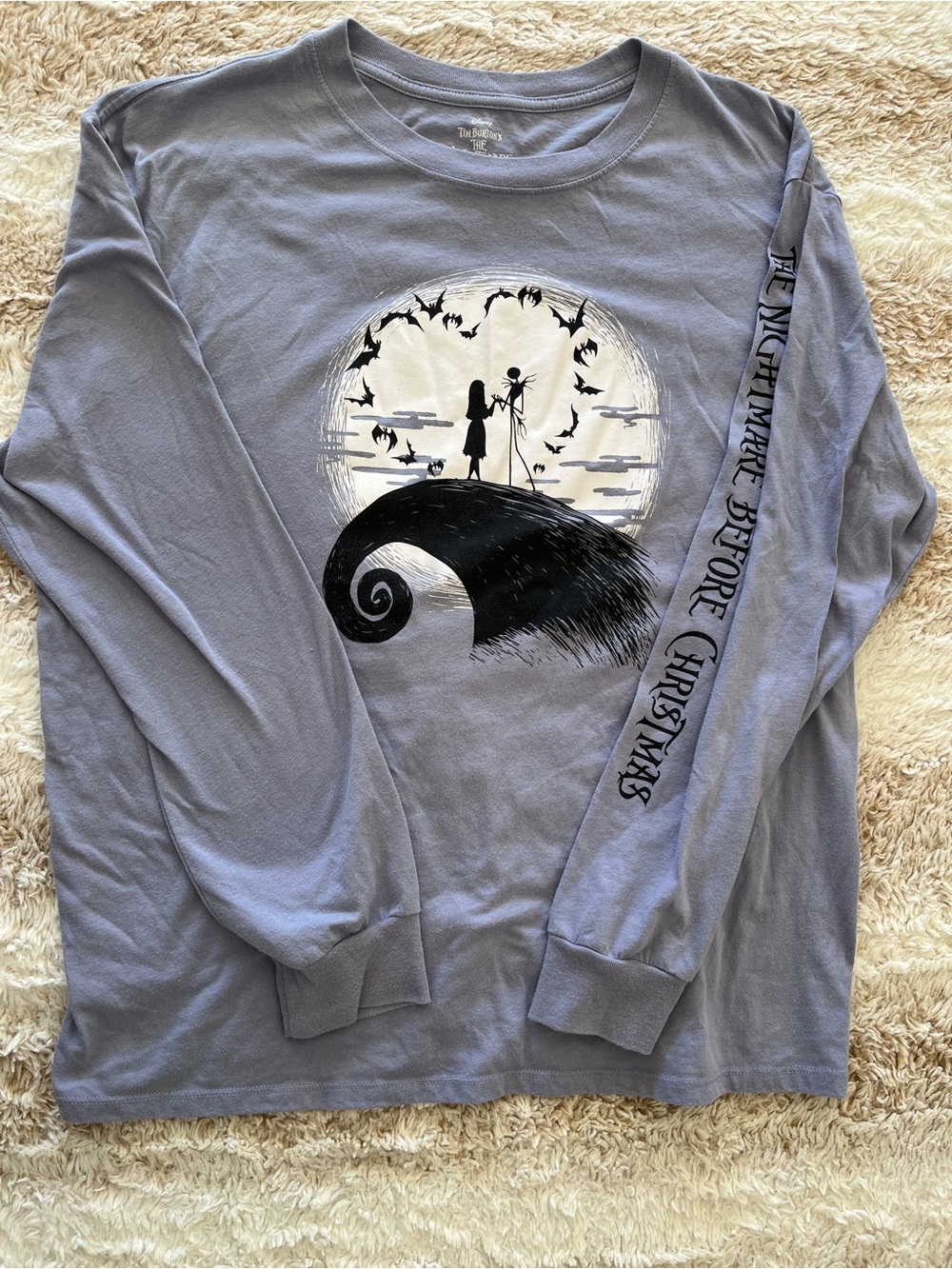 Long-Sleeve Graphic Shirt - Slate Blue - Nightmare Before Christmas